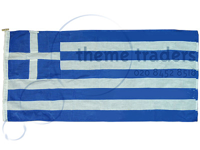 Stitched Greece 5.3 Metre Flags Props, Prop Hire