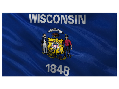 Wisconsin Amercian State Flag Props, Prop Hire