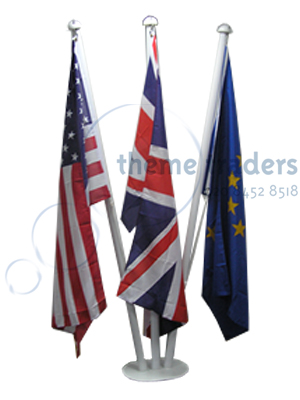 Triple Flag Pole Props, Prop Hire