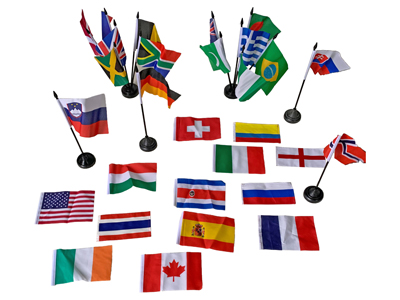 World Table Flags Props, Prop Hire