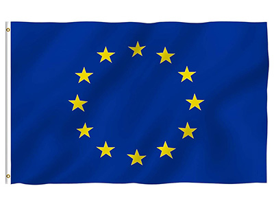 Stitched 5 Foot EU Flags Props, Prop Hire