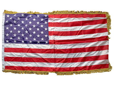 Fringed USA Flag Props, Prop Hire