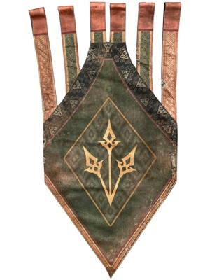 Weathered Heraldic Pennants Flags (12 Available) Props, Prop Hire