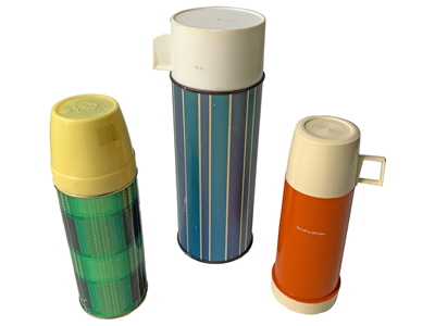 Retro Vacuum Flasks Props, Prop Hire