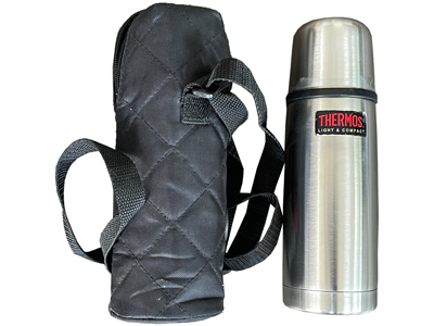 Thermos Flask In Carrier Props, Prop Hire