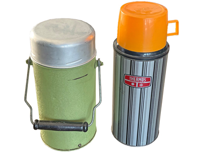 Retro Vacuum and Soup Flasks Props, Prop Hire