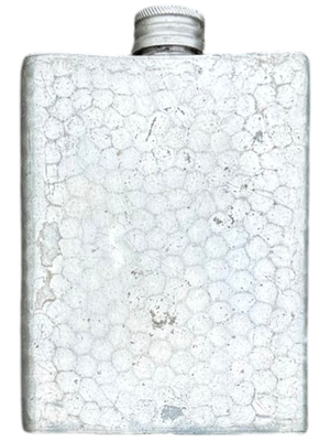 Beaten Silver Hip Flask Props, Prop Hire