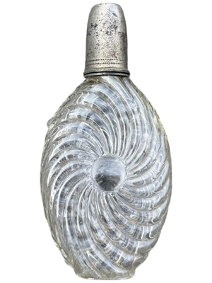 Glass Antique Hip Flask Props, Prop Hire