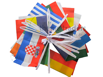 European Flag Bunting Props, Prop Hire