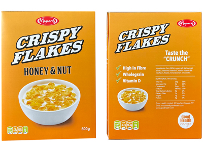 Crispy Flakes Supermarket Product Boxes Props, Prop Hire