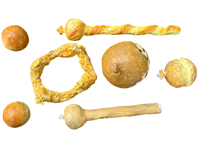 Bread Crown Sceptre and Hot Cross Buns Props, Prop Hire