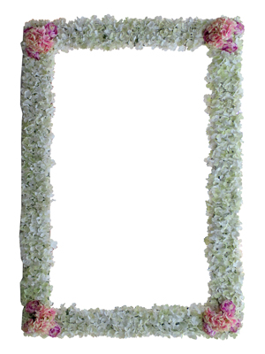 White Photo Op Frame Props, Prop Hire