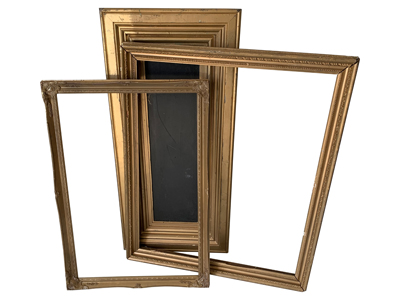 Large Gold Frames Props, Prop Hire