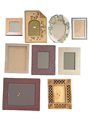 Decorate Small Desk and Wall Frames Props, Prop Hire