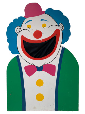 Clown Cutout Face Game Props, Prop Hire