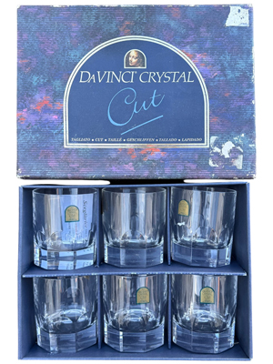 DaVinci Crystal Whiskey Tumblers Props, Prop Hire