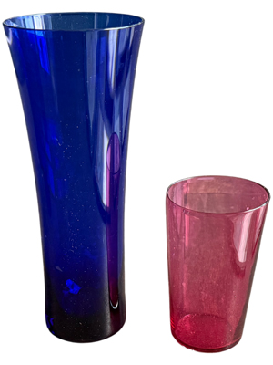 Fine Quality Ruby and Blue Glasses Props, Prop Hire