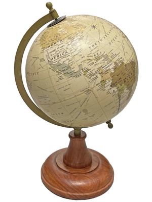 Elegant Desk Globes (7 Available) Props, Prop Hire