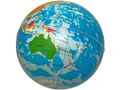 Rubber Small World Globes Props, Prop Hire