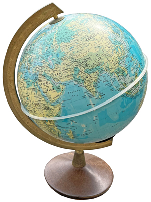 Blue 40 Centimetre World Globe Props, Prop Hire