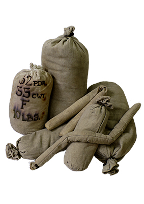 Gun Powder Bags Props, Prop Hire