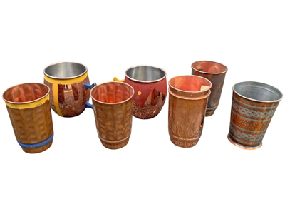 Copper Tankards and Goblets Props, Prop Hire