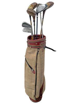 Retro Golf Bag Props, Prop Hire