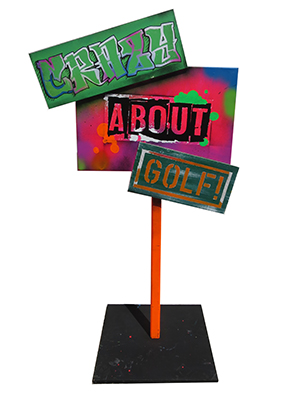 Crazy Golf Sign Props, Prop Hire