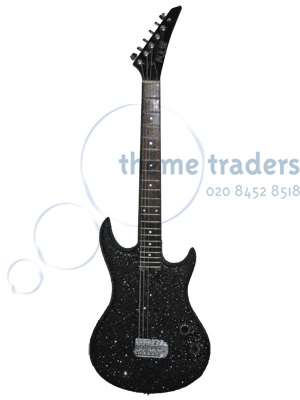 Black Glittered Electric Guitars Props, Prop Hire