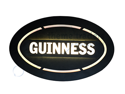 Light Up Guinness Pub Sign Props, Prop Hire