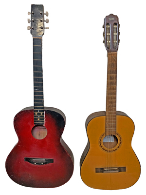 Broken Acoustic Guitars Props, Prop Hire