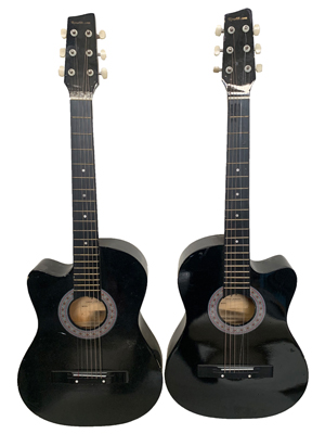 Black Acoustic Guitars Props, Prop Hire