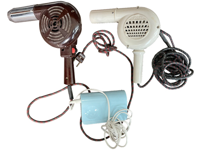 Retro Hairdryers Props, Prop Hire