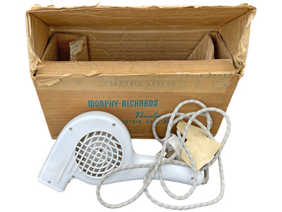 Morphy Richardson Cream Retro Hairdyer Props, Prop Hire