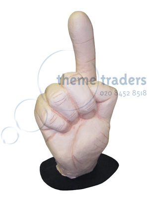Finger up Hand Sculptures Props, Prop Hire