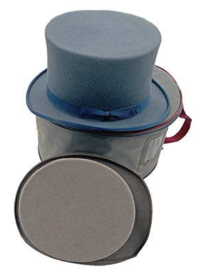 Grey and Blue Top Hats Props, Prop Hire