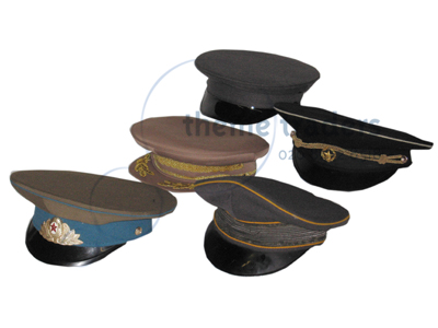 Officers Peak Hat Caps Props, Prop Hire