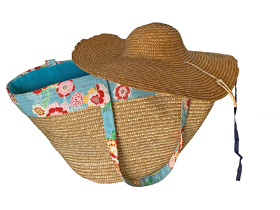 Spanish Tourist Straw Bag and Hat Props, Prop Hire