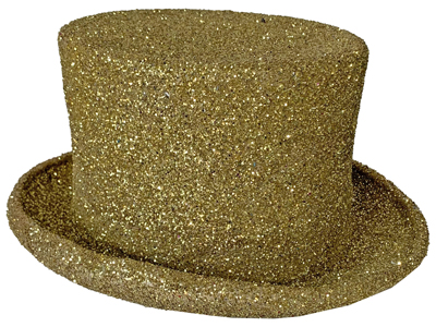 Quality Glitter Top Hat Props, Prop Hire