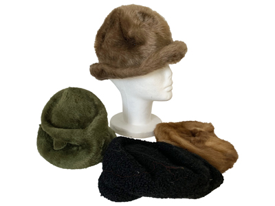 Daywear Period Fur Hats Props, Prop Hire