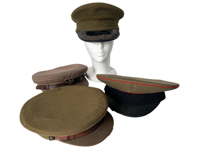 Beige Khaki Peak Caps Props, Prop Hire