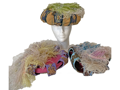 Courtier and Courtisan Venetian Hats Props, Prop Hire