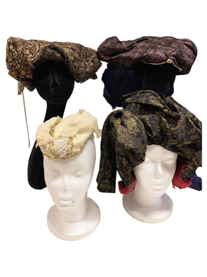 Elizabethan Hats Props, Prop Hire