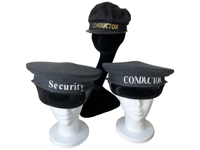 Conductor and Security Peaked Caps Props, Prop Hire