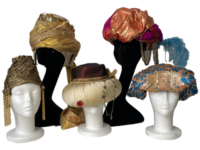 Aladdin Persian Eastern Hats Props, Prop Hire