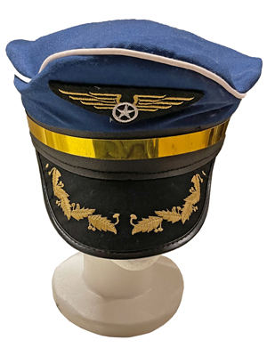 Space Airline Captains Peak Cap Props, Prop Hire