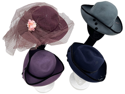 Womens Daywear 30s Hats and Bonnets Props, Prop Hire