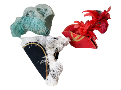 Tricorn and Bicorn Hats Props, Prop Hire