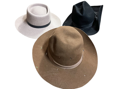 Mens Period Trilby Fedora Character Hats Props, Prop Hire