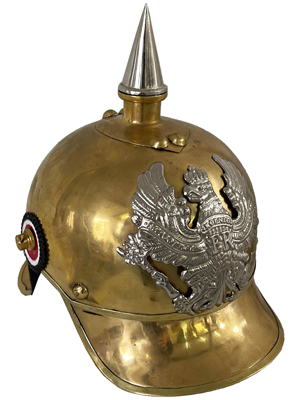 Metal Kaiser Prussian Pickelhaube Helmet Props, Prop Hire